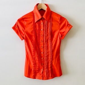 🆕 NWOT 🍊 Short sleeve tuxedo shirt